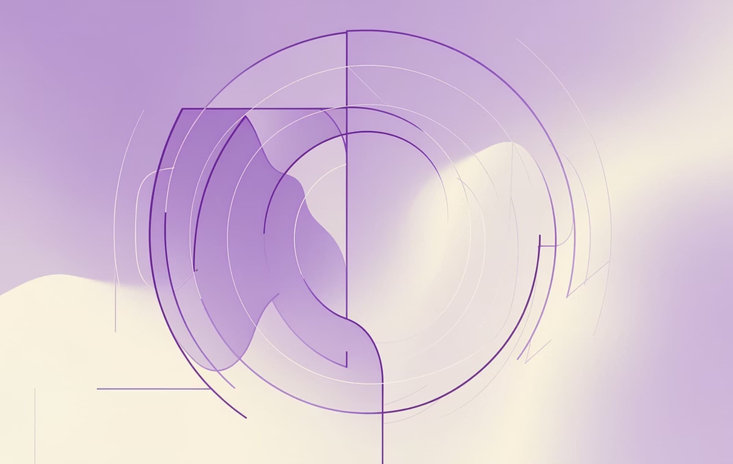 Abstract purple cover artwork for Product Marketing in the Age of AI